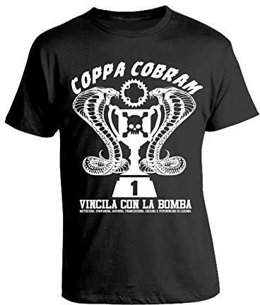 bubbleshirt Tshirt Film Cult Anni '80 Coppa Cobram - vincila con la Bomba - Citazioni Film Anni '80 - Trash - Vintage- Humor