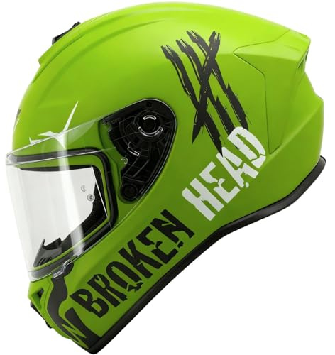 Broken Head Motorradhelm Adrenalin Integralhelm Therapy 4X | Leichter, Sportlicher Helm Für Einsteiger & Alltag, Racing-Design