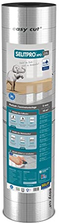 SELITPRO XPO 2 mm AquaStop – Tapis de pose pour stratifié et parquet avec protection contre l'humidité (10 m rouleau de 2)