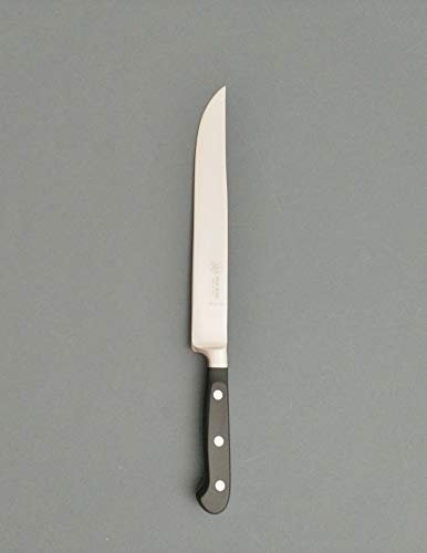 DUE BUOI Coltello FORGIATO ARROSTO da Chef - Manico TECNOPOLIMERO Nero