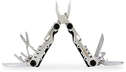Pinze pieghevoli multifunzione in acciaio inox 10 in 1, pinze multiuso e forbici con coltello sostituibile e tagliafili