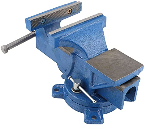 Ejoyous Werkbank mit Schraubstock, 360° Drehbar, 152 mm Spannweite, Robuste Hobelbank mit Zwei Verriegelungsbolzenlöchern, 12 kg