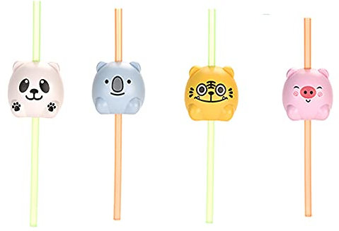 4 PCS Drinking Straws Multi-Colored Straws Extra Long Straws for Smoothies Milkshakes and Hot Drinks