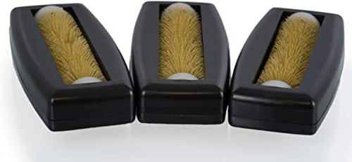Crumpy Aspirateur à brosse à rouleau non électrique pour tapis, nappes, brosse à miettes, balai pour voiture et caravane, trois en un, noir