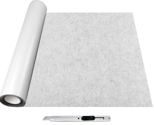 Filz Selbstklebend Hellgrau 2mm 40x200cm Filzplatten Klebefilz Meterware Filzmatte zuschneidbar für Möbelschutz Kratzschutz Stuhlbeine Möbel Camper Auto Innenausbau DIY Auskleidung