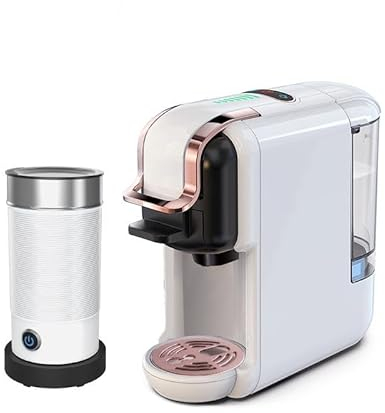 ASMEIR Cafetière Multi-Capsules, cafetière Chaude/Froide, Lait, café moulu à dosettes ESE, cafétéria, 19 Bars, 5 en 1 (Color : H2B M1A WH, Size : China_UK)