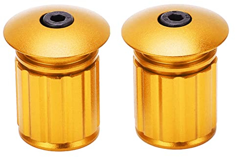 Tissting 1 Paar Fahrrad Lenkerstopfen Aluminiumlegierung Expansion Verstellbare Fahrrad Lenker Endkappen Lenkerendkappen für 18-20mm MTB BMX Rennrad Lenker