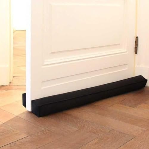 Rori Boudin de Porte Double 70 cm - Protection Contre la Traction et Le Bruit - Noir - Butoir Carré - Différentes Tailles