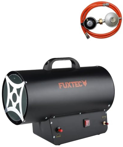 Cañón de Aire Caliente a Gas FUXTEC GH33 - Cumple Normas Españolas (ES), 33kW, 650 m³/h Flujo de Aire Caliente, Calefacción Industrial a Gas Butano – Propano