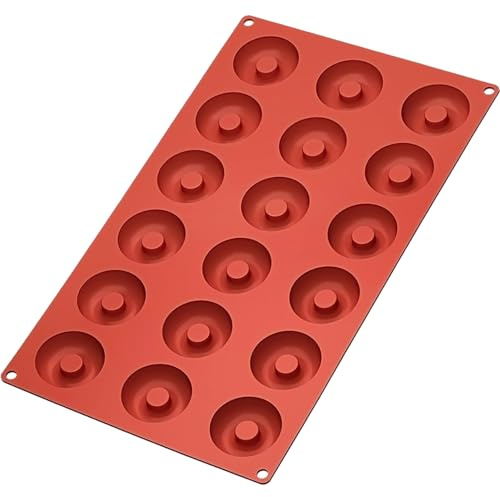Stampo al cioccolato 18 griglia mini mini ciambella stampo a temperatura a temperatura a temperatura stampi siliconici fai-da-te per di ghiaccio, biscotti, gelatina