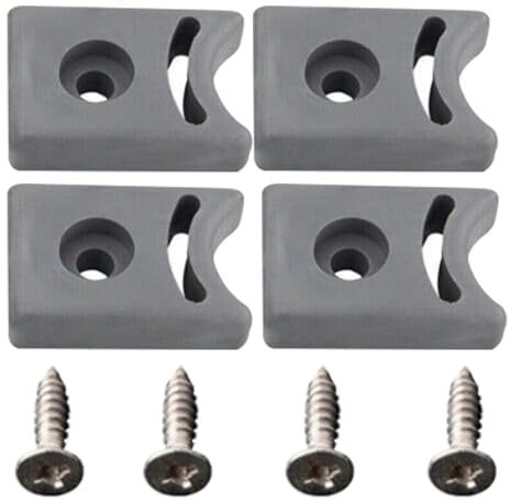 Butée de porte de douche avec vis 4 ensembles Butée de porte coulissante de remplacement pré-percée Bloc de protection anti-collision Accessoires de douche Butée de porte coulissante Accessoires de do