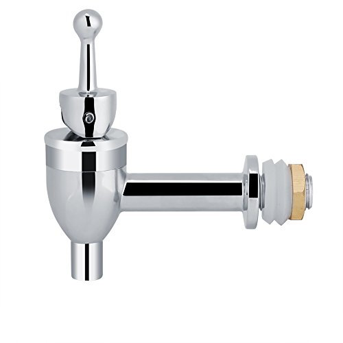Grifo de barril de cerveza de vino de cobre, dispensador de bebidas de aleación de zinc de metal, válvula de conmutación de barril con grifo, grifo de jarra de vino para (cromado 12 mm)