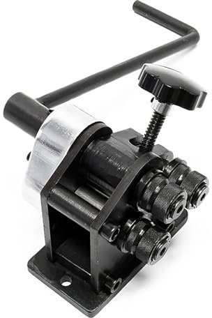 Piegatrice a rullo ad anello, piegatubi manuale per acciaio, manico da 32 cm, piega 1/4 di acciaio rotondo e 1 x 1 in acciaio piatto, macchina per piegare tubi per una laminazione efficiente dei