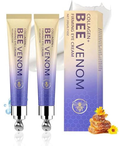 Altherona Collagen Bee Venom Eye Cream 2 Stück, Kollagen & Bienengift Augencreme, Antifalten Bienengift Augensalbe, Beecream gegen Augenfalten & Tränensäcke, Augenroller gegen Falten und Augenringe