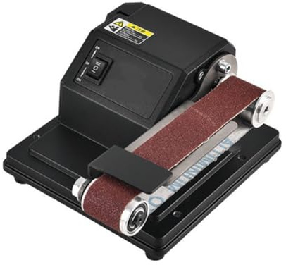 Lecreatekit Battery Connector, Small Electric Sand Belt Machine Belt Sander Electric Sanding Tool Metal And Plastic Materials Adjustable Sanding Angle