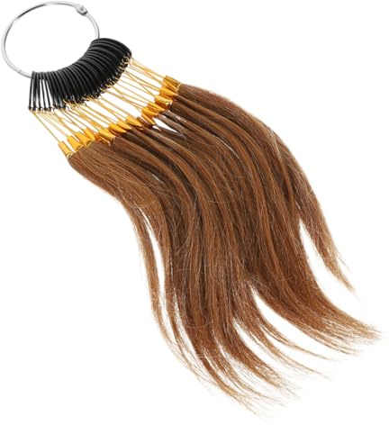 DECORNIJIA Anneaux D'échantillons de Coloration Capillaire en Cheveux Naturels Humains, 30pcs, pour Test de Coloration et Stockage Longue Durée en Salon de Coiffure