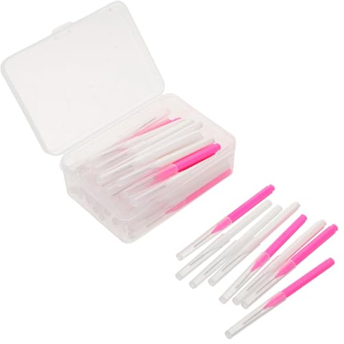 VICASKY Lot de 50 Brosses de Nettoyage pour Blanc et Rose – Brosse Anti-obstruction pour Buses, Petit Nettoyeur pour Pommeau Bouteille, Outil Polyvalent pour Salle de Bain et Entretien