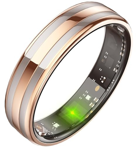 findtime Smart Ring Ultra Narrow Slim Fitness Rings Heart Rate Monitor Sleep Tracker Blood Oxygen Health Tracker Step Counter Calorie Pedometer Waterproof Intelligent Smart Rings for Women Ladies Men