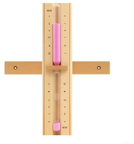 Belnotelt Sauna-Timer aus Holz, 15 Minuten Sanduhr für Dampfbad, Wandmontage, Sanduhr mit drehbarem Sockel, Naturholz-Design zur Entspannung (C)