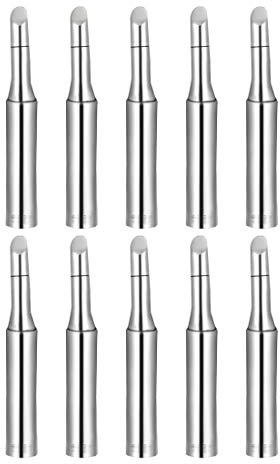 sourcing map Soldering Iron Tips 4mm x 6.5mm Bevel Edge Replacement for Solder Station Tip 900M-T-3C Silver 10pcs
