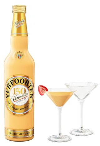 Bundle mit 0,7 L VERPOORTEN ORIGINAL Eierlikör 20%vol und 2 Cocktailschalen
