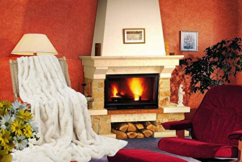 Star Home Webpelzdecke Felldecke Kuscheldecke Plaid 150x200 Rhombus Creme 40082
