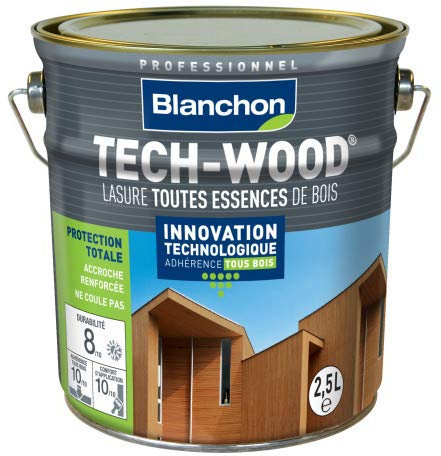Lasure Tech-Wood Chêne moyen - 2,5L - BLANCHON
