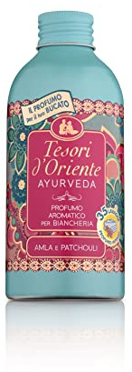 Tesori d'Oriente Tvättmaskin Ayurveda parfym från Amla och Patchouli, designad för att ge huvuden en intensiv och hållbar doft för alla typer, 250 ml