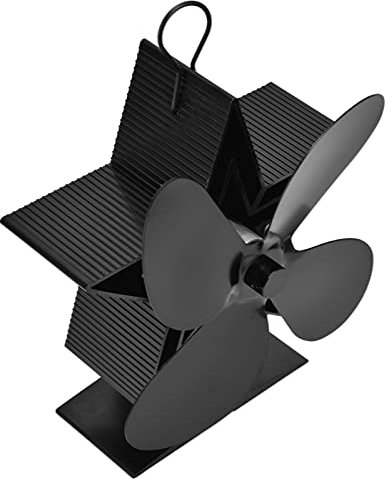 Ventilatore a legna, termoventilatore per camino in lega di zinco 4 pale distribuzione del calore ad alta efficienza per la casa per soggiorno per interni