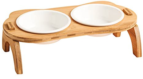 UKCOCO Cat Bowl High Base Feeder for Cat Kitten Puppy Water Feeder Protecting Spine for Dining Area