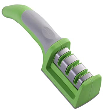SHUIZONG Affilacoltelli Affittatore di Coltello di Livello 3 con Acido di Sostituzione 1+ Strumento Affiliatore Manuale del Coltello da Cucina per Tutti I Coltelli-Green