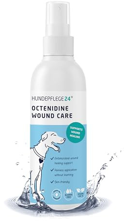 Hundepflege24 Dog Antiseptic Spray [No-Burn Formula] - Fast Healing, Soothing & Nourishing | Dog Wound Care 100% Vegan, 0% Odour & Alcohol - Dog Wound Spray Made In Germany - 125ml
