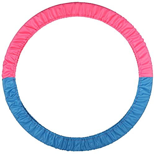DRUNA Portacerchi Custodia per Cerchio Ginnastica Ritmica Indigo | Taglia Universale 60-90 cm | Ideale per Gare e Allenamenti (Azzuro Chiaro-Rosa)