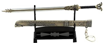 hanaiette 1pc God of War Caos Lama Tuono Martello Ascia Spada Modello di Arma Portachiavi con Display Stand, Modello standard 15, Taglia unica