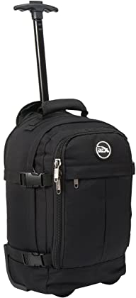 Cabin Max Metz 20L Ryanair Kabinentasche 40x20x25 Handgepäck Trolley Rucksack für KINDER (Hybrid Schwarz)