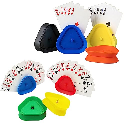 CHUANGOU 8 Stück Spielkartenhalter，Kartenspiel Halter Kinder，für Kinder, Behinderte, Erwachsene, Senioren.