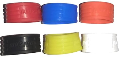 Pros Pro 6 - Cinta de agarre para raquetas de tenis (goma), multicolor