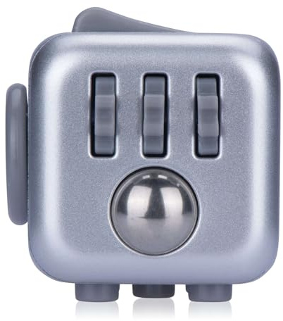 Antsy Labs The Original Fidget Cube, Stress & Anxiety Relief Desk Toy with 6 Sides, Gadget for Focus, Sensory Processing Challenges, Fun Gift for Kids, Teens, and Adults, Pocket-Sized, Silver Cut