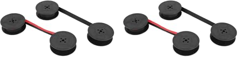 AutoSwan 4Er-Pack Schreibmaschinen-Farbband Twin Spool Schreibmaschinen-Farbband Tinte Twin Spool Ink Ersatzteil für Die Meisten Schreibmaschinen (Rot, Schwarz)