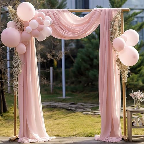 Hochzeitsbogen Tüll Stoff, Querbehang Deko Hochzeits Tisch, Chiffon Organza Stoff Querbehang Fenster, Tüllstoff Dekostoff für Traubogen, Gardinen, Verlobung Deko (Color : W, Size : 75x600cm (pack of