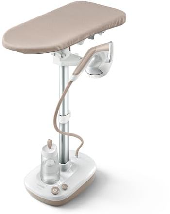 Philips Soluzione di stiratura All-in-One Serie 6000 - Asse multiangolare, tecnologia anti-bruciatura, 1800W, comandi a pedale, elimina fino al 99,9% di batteri e acari della polvere* (AIS6010/10)