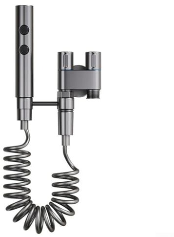 Ensemble de spray WC en acier inoxydable de qualité supérieure, deux modes, nettoyage et nettoyage féminin (blanc)