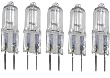 UGEFKMQ Lámpara Halógena Con Casquillo G5.3 24V 20W 35W 50W 100W Bombillas Halógenas G5.3 Bombilla Cápsula Transparente G5.3 Bipin Blanco Cálido 5Pc 20W