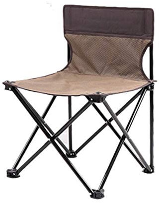 HZHXIFUFA Klappbarer Campingstuhl für Erwachsene, tragbar, Klappstühle für draußen, Campingstühle, Strandstuhl, Hocker, mit Tragetasche, für Camping, Wandern, Strand, Angeln, Garten, Kaffeebraun, M
