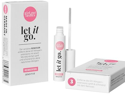GirlGotLashes Let it go Remover Sensitive – Entfernung von DIY-Wimpernextensions – Sanft & Effektiv – Hautfreundlich & Schonend