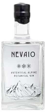 Nevaio - London Dry Gin Italiano, Distillato con Solo Ginepro, 45%, Bottiglia in Vetro da 70cl