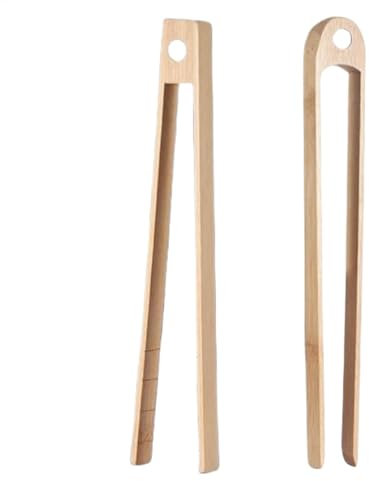 Pinze da cucina in legno per toast | 2 pinze per tostapane con magnete | Pinze da cucina per toast | Pinze da cucina in legno | Utensile da cucina per afferrare e servire gli alimenti