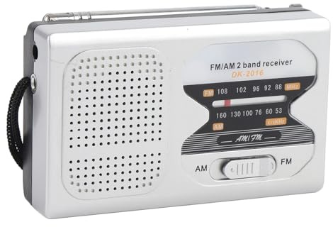 Portable AM FM Radio with Headphone Jack, Battery Operated Transistor Radio with Speaker for Seniors, Home, Outdoor & Emergency