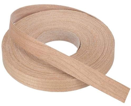 PATIKIL Bande de Chant 15.2m x 15mm, Bande Bordure Meuble Masquage de Bois Préencollé, Placage Contreplaqué Flexible Thermofusible pour Restauration Bords Meuble Étagère Panneaux, Cerisier