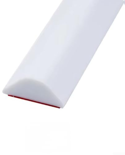 CYRENT Tira de retención de barrera de agua de silicona con doble adhesivo, para plato de ducha, bañera, encimera (blanco)